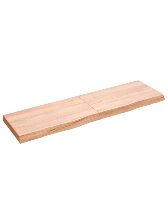 Koupelnová deska hnědá 140x40x(2-6) cm ošetřený masivní dřevo