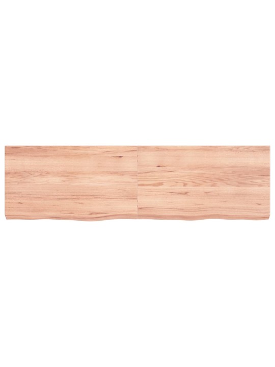 Koupelnová deska hnědá 140x40x(2-6) cm ošetřený masivní dřevo