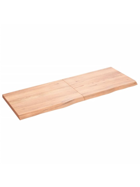 Koupelnová deska hnědá 140x50x(2-4) cm ošetřený masivní dřevo