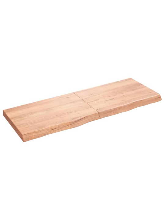 Koupelnová deska hnědá 140x50x(2-6) cm ošetřený masivní dřevo