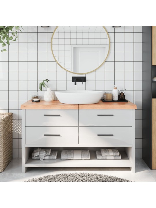 Koupelnová deska hnědá 140x50x(2-6) cm ošetřený masivní dřevo