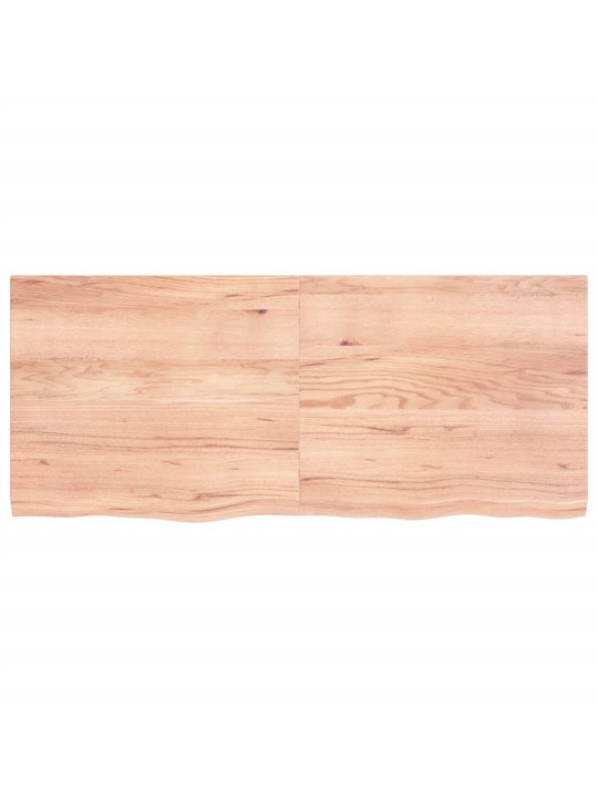 Koupelnová deska hnědá 140x60x(2-4) cm ošetřený masivní dřevo