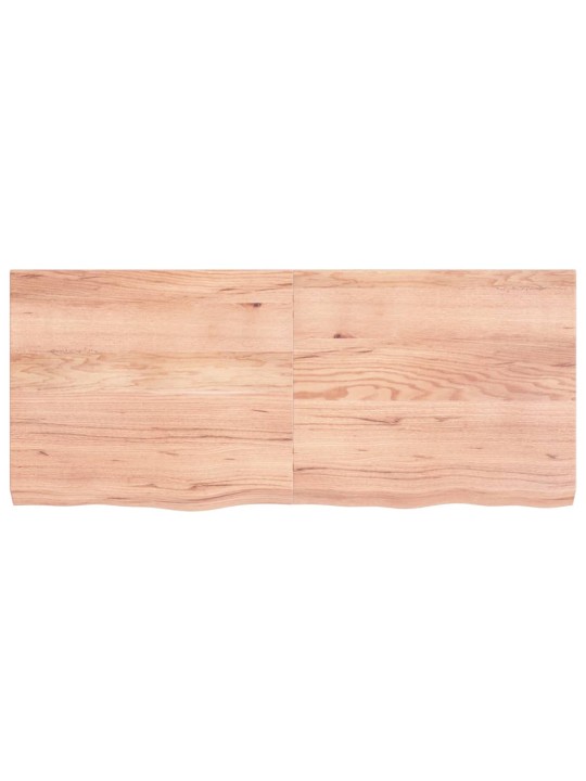 Koupelnová deska hnědá 140x60x(2-6) cm ošetřený masivní dřevo