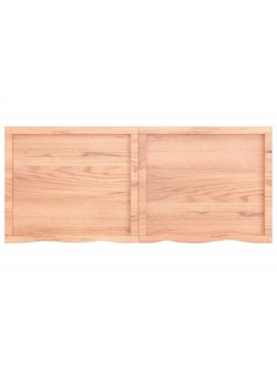 Koupelnová deska hnědá 140x60x(2-6) cm ošetřený masivní dřevo