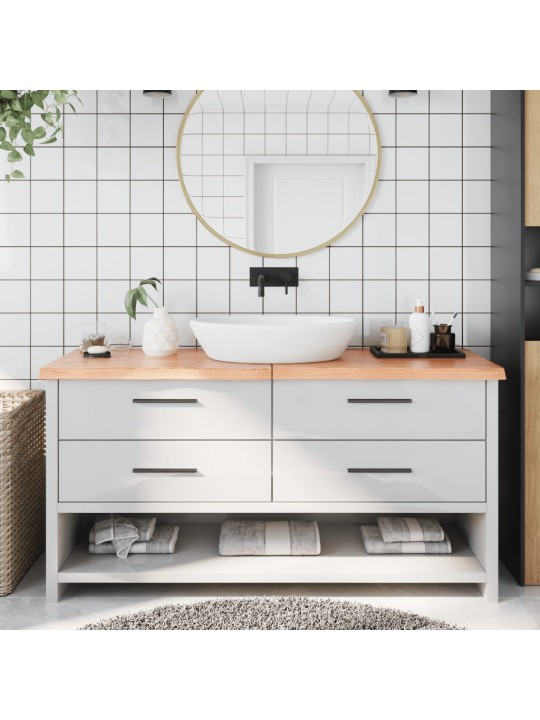 Koupelnová deska hnědá 160x50x(2-4) cm ošetřený masivní dřevo