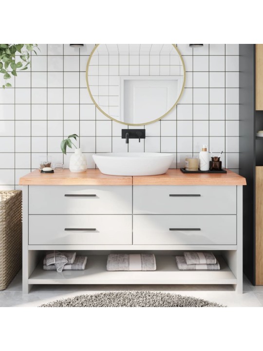 Koupelnová deska hnědá 160x50x(2-6) cm ošetřený masivní dřevo