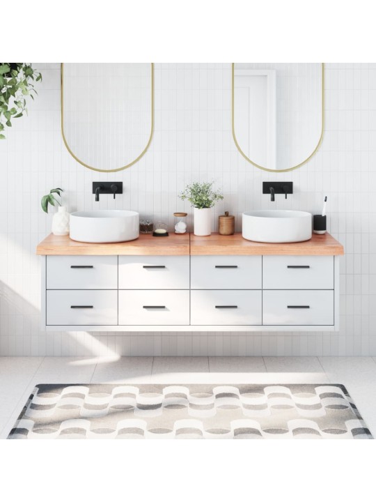 Koupelnová deska hnědá 180x40x(2-6) cm ošetřený masivní dřevo