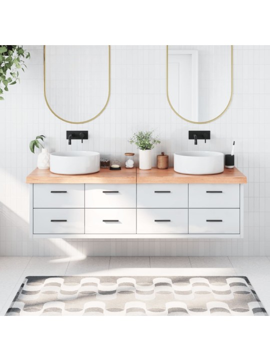 Koupelnová deska hnědá 180x50x(2-6) cm ošetřený masivní dřevo