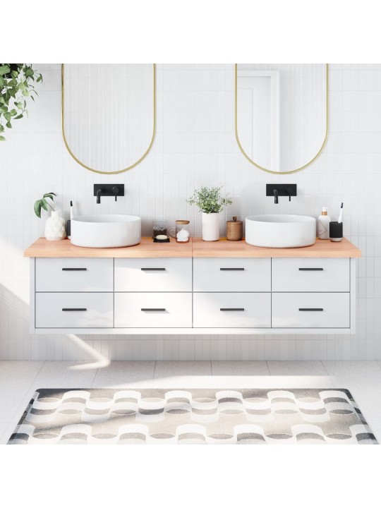 Koupelnová deska hnědá 200x60x(2-4) cm ošetřené masivní dřevo