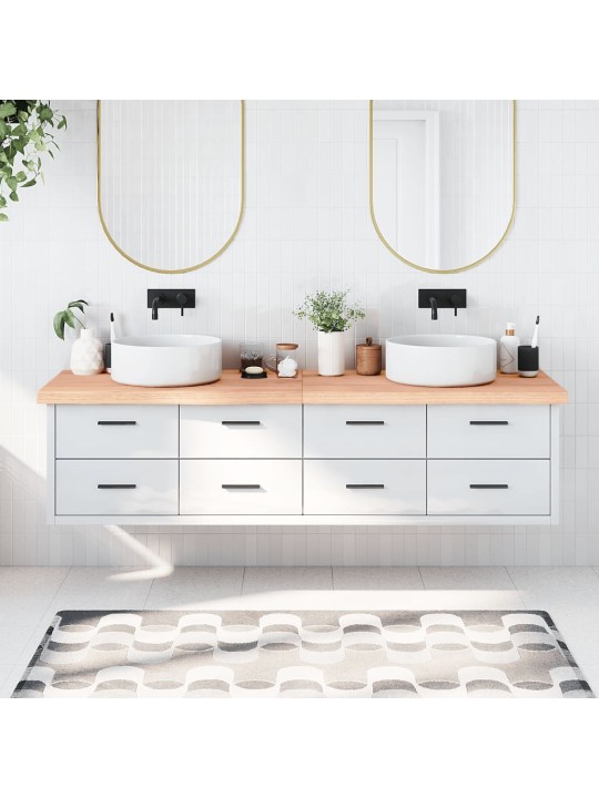 Koupelnová deska hnědá 200x60x(2-6) cm ošetřený masivní dřevo