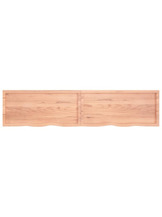 Koupelnová deska hnědá 220x50x(2-4) cm ošetřený masivní dřevo