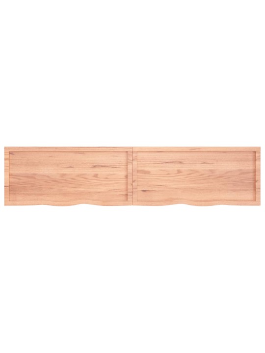 Koupelnová deska hnědá 220x50x(2-6) cm ošetřený masivní dřevo