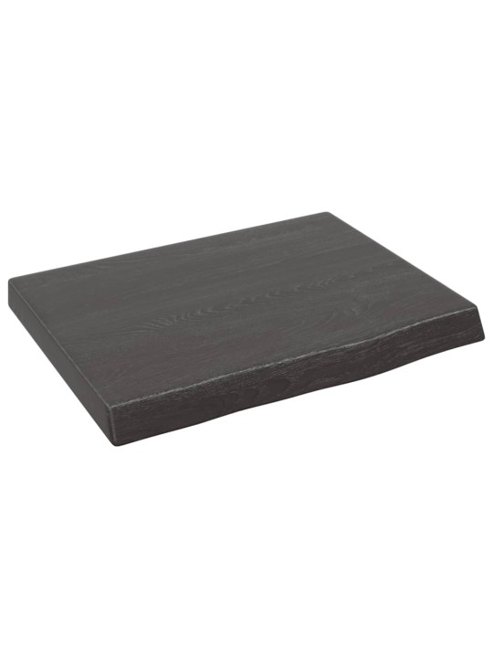 Koupelnová deska tmavě hnědá 40x30x(2-4) cm ošetřený masiv