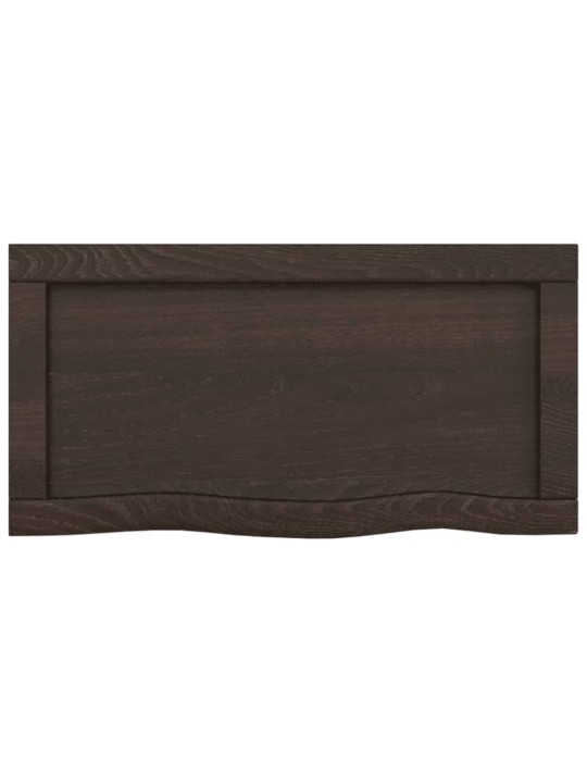 Koupelnová deska tmavě hnědá 40x30x(2-4) cm ošetřený masiv