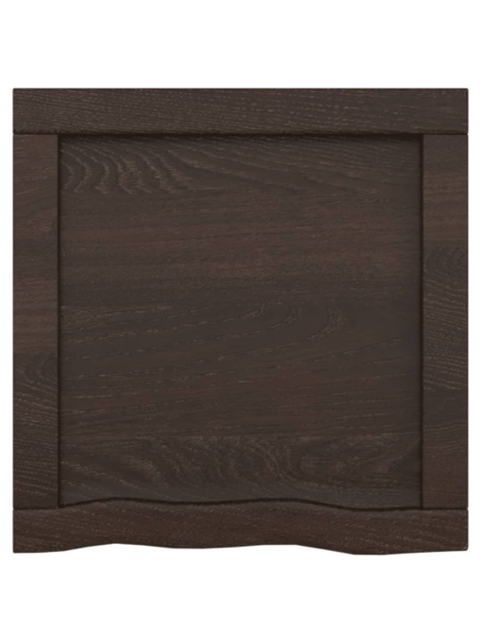 Koupelnová deska tmavě hnědá 40x40x(2-6) cm ošetřený masiv