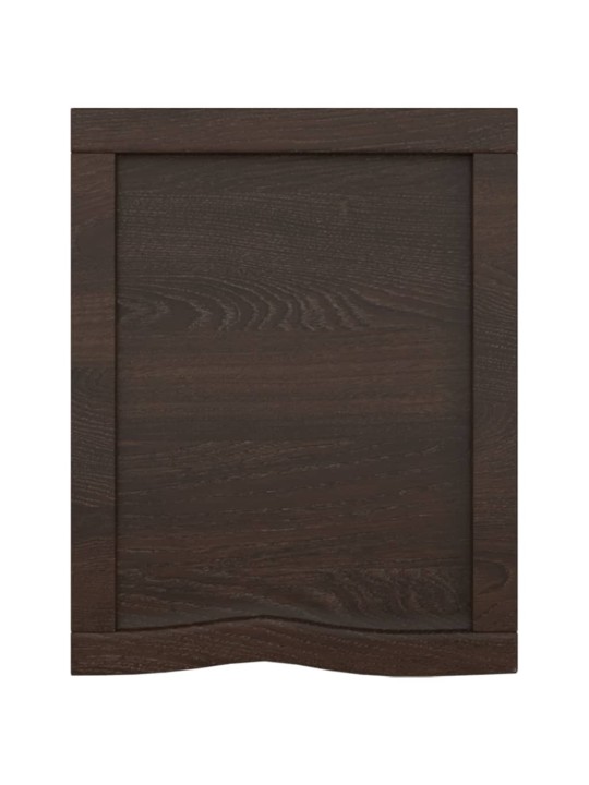 Koupelnová deska tmavě hnědá 40x50x(2-6) cm ošetřený masiv