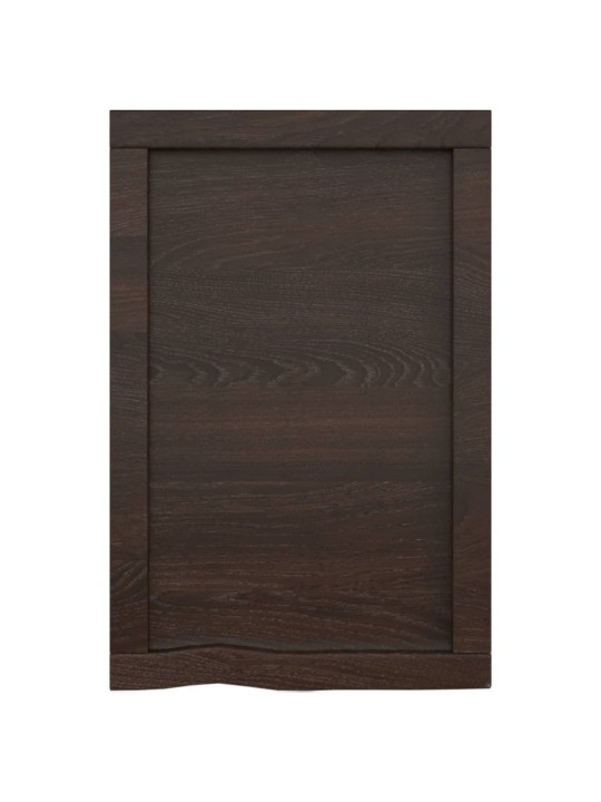 Koupelnová deska tmavě hnědá 40x60x(2-4) cm ošetřený masiv