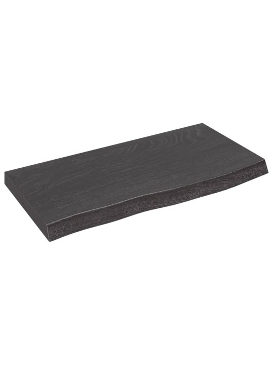 Koupelnová deska tmavě hnědá 60x30x(2-4) cm ošetřený masiv