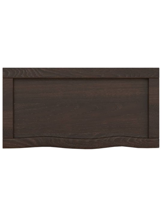Koupelnová deska tmavě hnědá 60x30x(2-4) cm ošetřený masiv