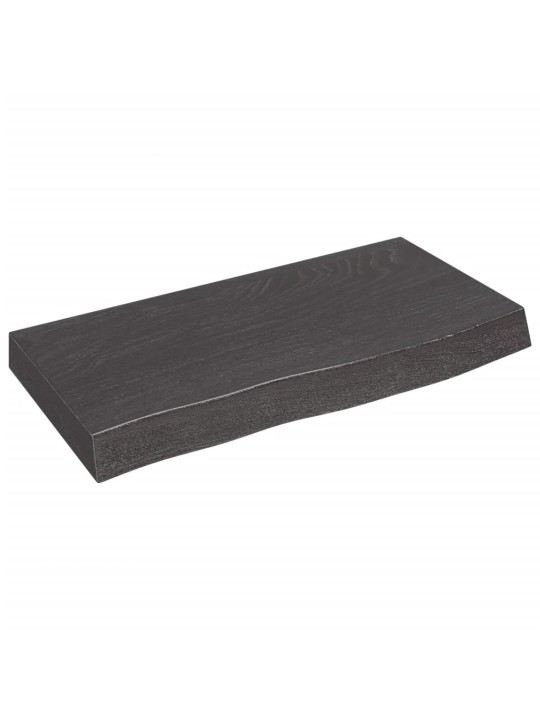 Koupelnová deska tmavě hnědá 60x30x(2-6) cm ošetřený masiv