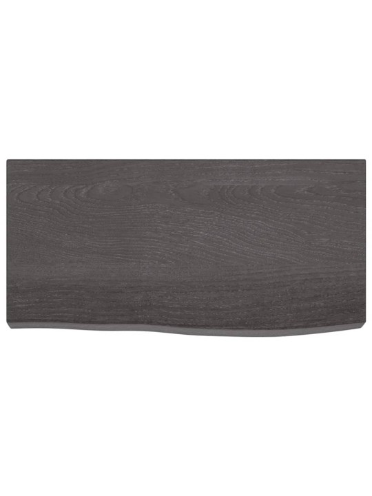 Koupelnová deska tmavě hnědá 60x30x(2-6) cm ošetřený masiv