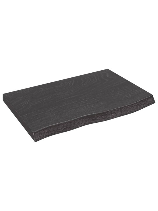 Koupelnová deska tmavě hnědá 60x40x (2-4) cm ošetřený masiv