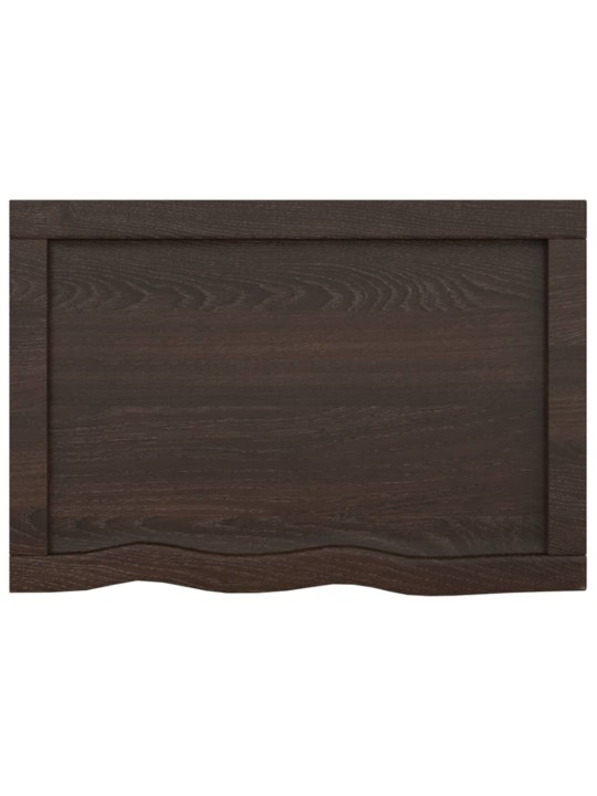Koupelnová deska tmavě hnědá 60x40x (2-4) cm ošetřený masiv