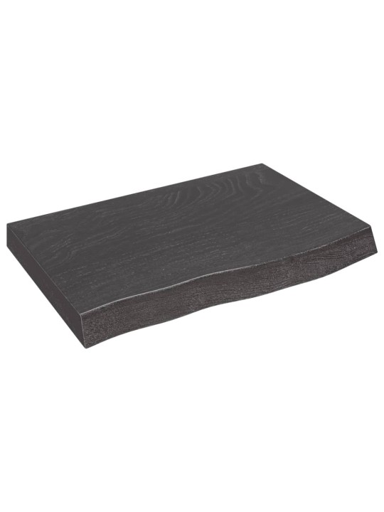 Koupelnová deska tmavě hnědá 60x40x (2-6) cm ošetřený masiv