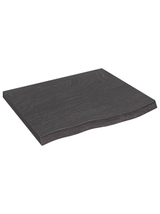 Koupelnová deska tmavě hnědá 60x50x(2-4) cm ošetřený masiv