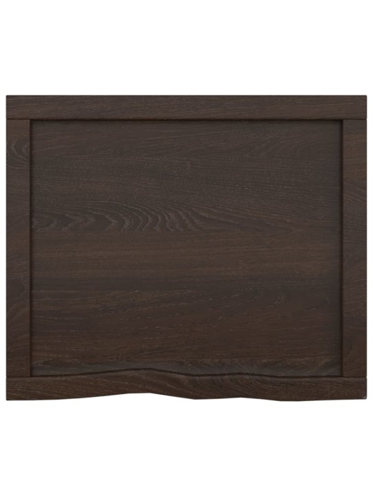 Koupelnová deska tmavě hnědá 60x50x(2-4) cm ošetřený masiv