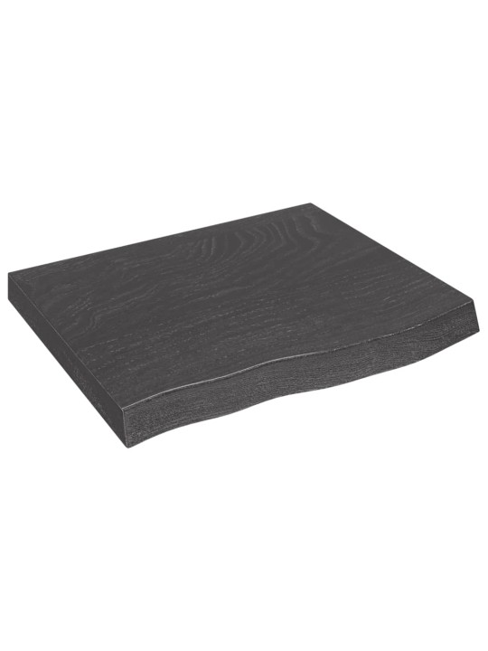 Koupelnová deska tmavě hnědá 60x50x(2-6) cm ošetřený masiv