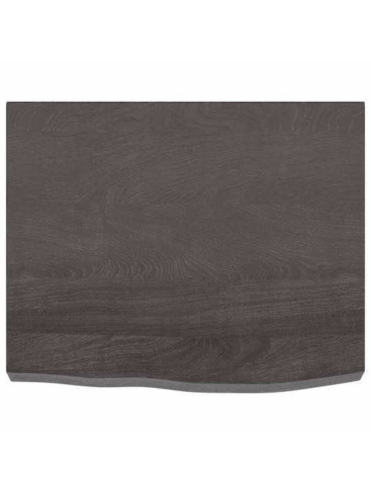 Koupelnová deska tmavě hnědá 60x50x(2-6) cm ošetřený masiv