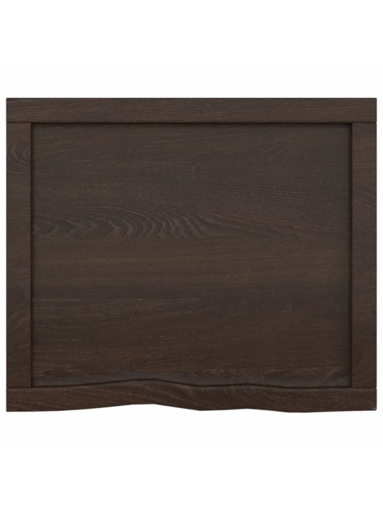 Koupelnová deska tmavě hnědá 60x50x(2-6) cm ošetřený masiv