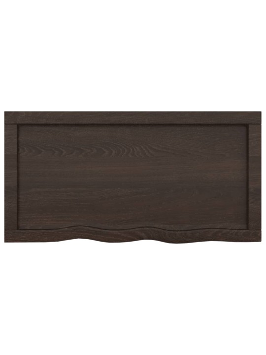 Koupelnová deska tmavě hnědá 80x40x(2-4) cm ošetřený masiv