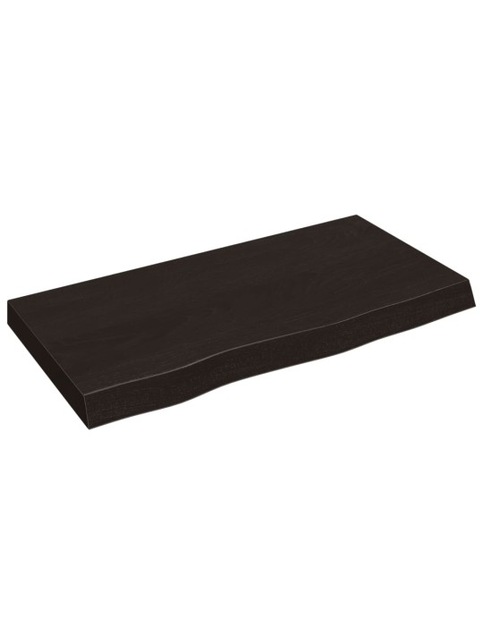 Koupelnová deska tmavě hnědá 80x40x(2-6) cm ošetřený masiv