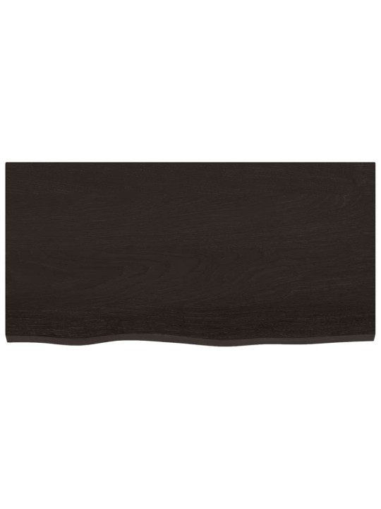 Koupelnová deska tmavě hnědá 80x40x(2-6) cm ošetřený masiv