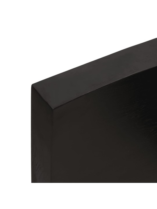 Koupelnová deska tmavě hnědá 80x40x(2-6) cm ošetřený masiv