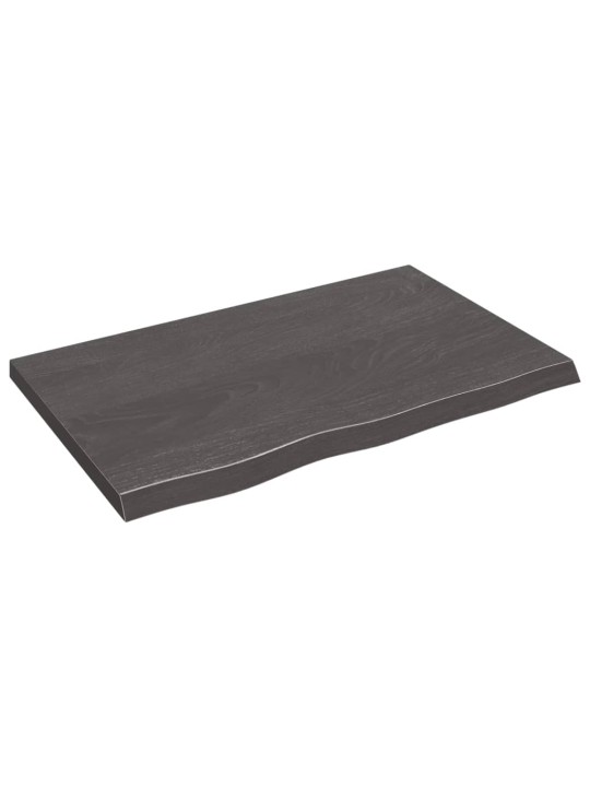 Koupelnová deska tmavě hnědá 80x50x(2-4) cm ošetřený masiv