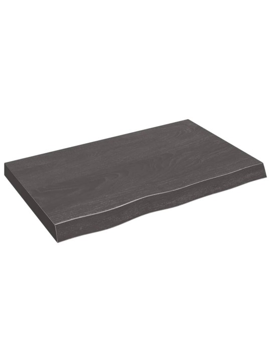 Koupelnová deska tmavě hnědá 80x50x(2-6) cm ošetřený masiv