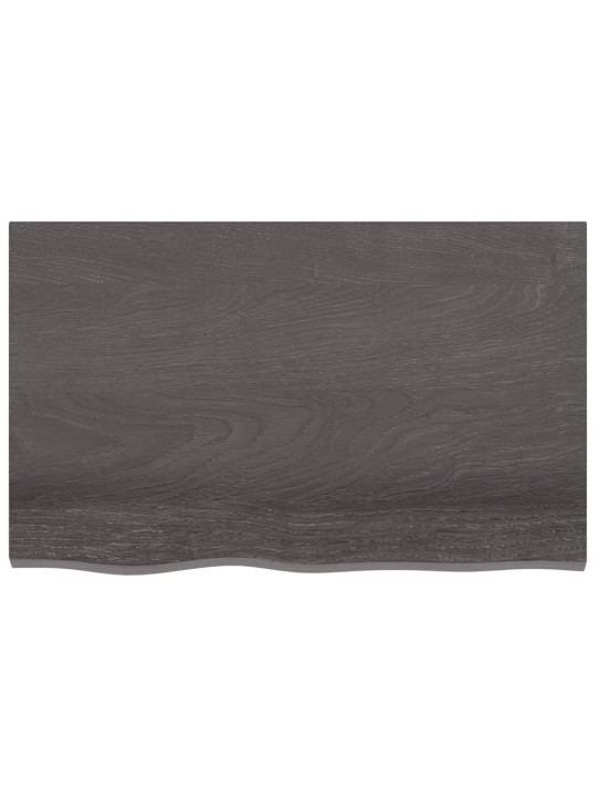 Koupelnová deska tmavě hnědá 80x50x(2-6) cm ošetřený masiv