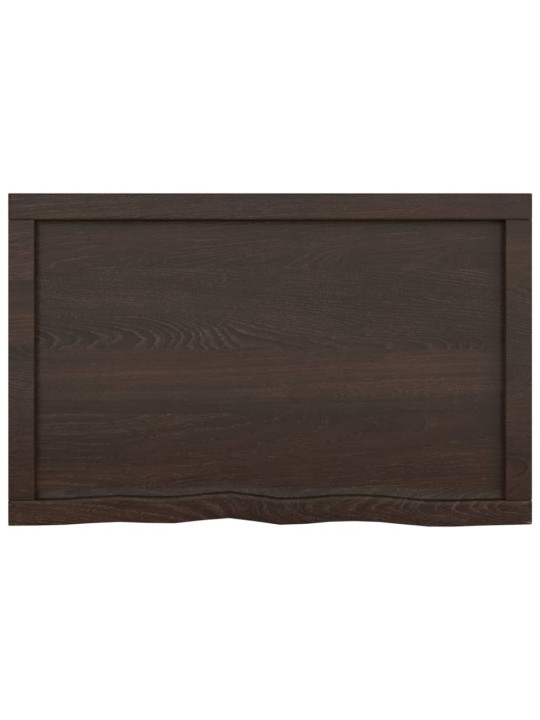 Koupelnová deska tmavě hnědá 80x50x(2-6) cm ošetřený masiv