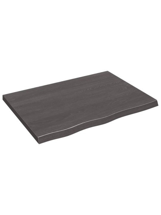 Koupelnová deska tmavě hnědá 80x60x(2-4) cm ošetřený masiv