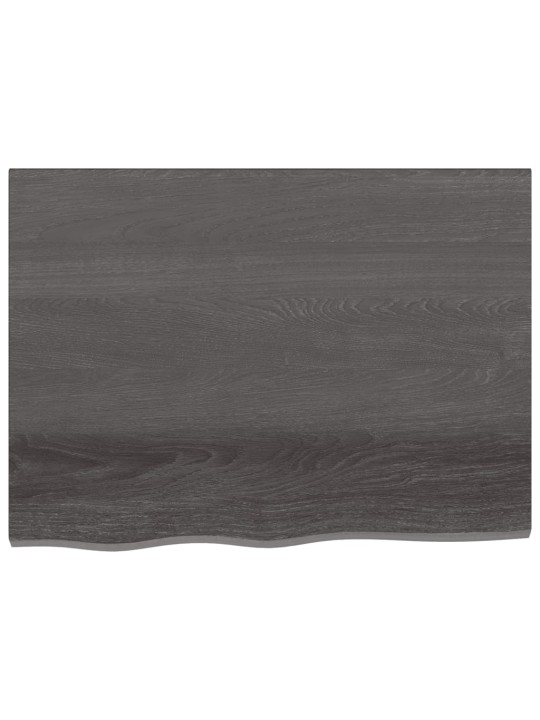 Koupelnová deska tmavě hnědá 80x60x(2-4) cm ošetřený masiv
