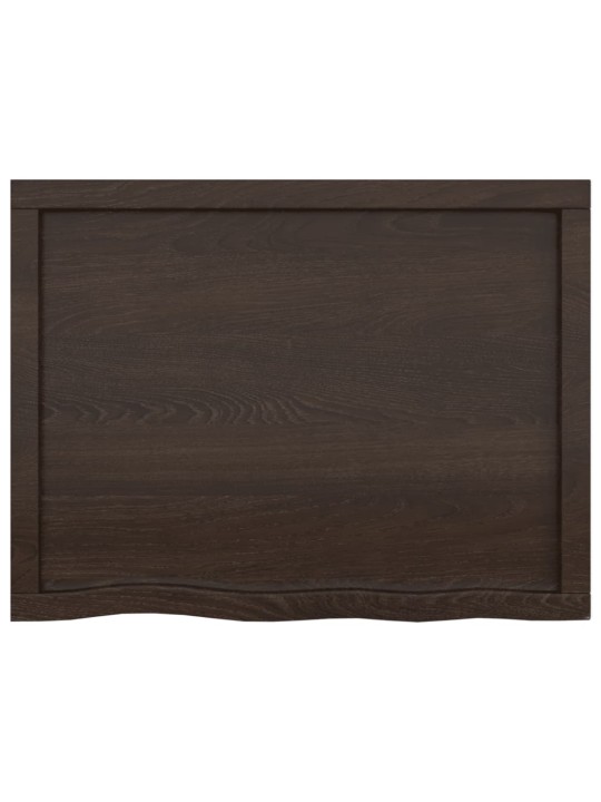 Koupelnová deska tmavě hnědá 80x60x(2-4) cm ošetřený masiv
