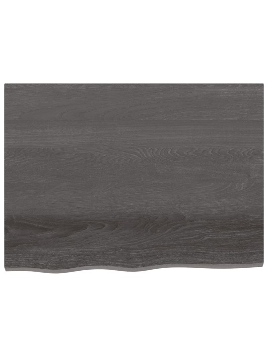 Koupelnová deska tmavě hnědá 80x60x(2-6) cm ošetřený masiv