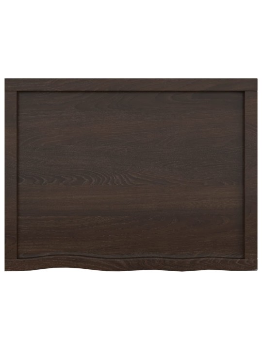Koupelnová deska tmavě hnědá 80x60x(2-6) cm ošetřený masiv