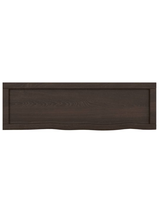 Koupelnová deska tmavě hnědá 100x30x(2-4) cm ošetřený masiv