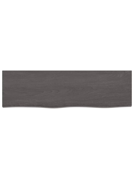 Koupelnová deska tmavě hnědá 100x30x(2-6) cm ošetřený masivní