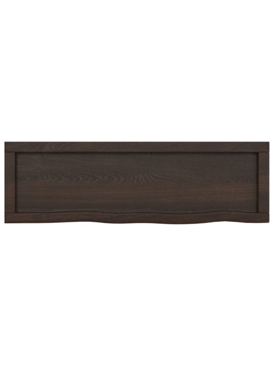 Koupelnová deska tmavě hnědá 100x30x(2-6) cm ošetřený masivní