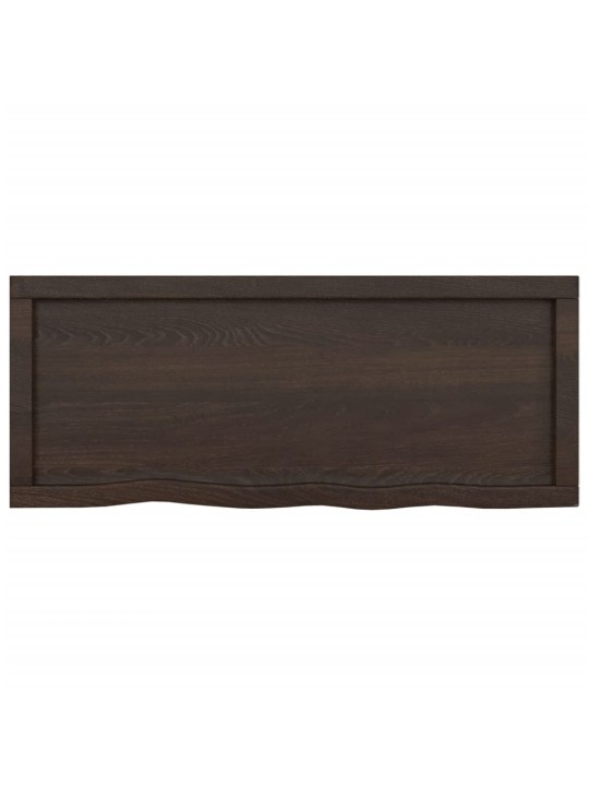 Koupelnová deska tmavě hnědá 100x40x(2-4) cm ošetřený masiv